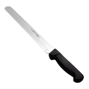 Dexter-Russell Basics P94804B 10″ Scalloped Slicer/Bread Knife with Black Polypropylene Handle