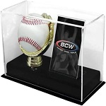 BCW 1-AD-BC Acrylic Gold Glove Ball and Card Display