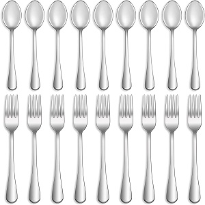 16 Pcs Forks and Spoons Silverware Set,Food Grade Stainless Steel Flatware Cutlery Set for Home,Kitchen and Restaurant