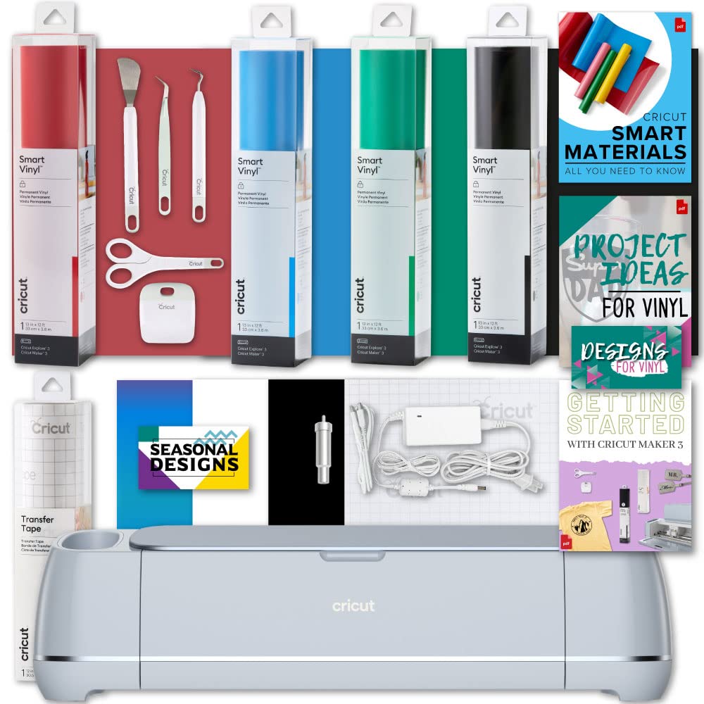 Cricut Maker 3 Machine Smart Vinyl & Tools Bundle.