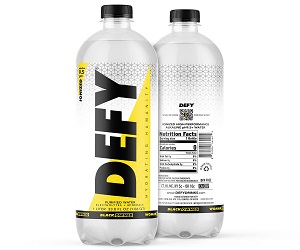 DEFY Ionized Alkaline pH9.5+ Water, High Performance Purified Water Infused with Electrolytes & Minerals, 1 L