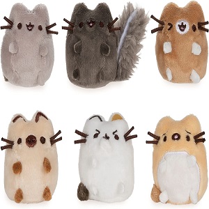 GUND Pusheen Comic Collector I Love Kitties Set of 6 Plush Stuffed Animal Cats, 2″