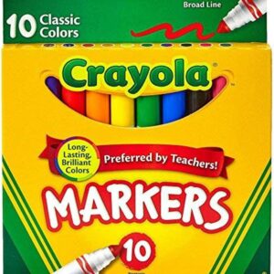 Crayola Broad Line Markers, Classic Colors 10 Each (Pack of 6) Toys & Games