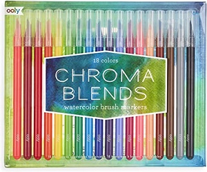 Ooly Chroma Blends Watercolor Brush Markers – Set of 18